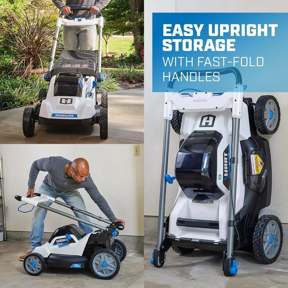 20-Inch Cordless Push Lawn Mower Kit 40-Volt Adjustable Brushless WIth Battery