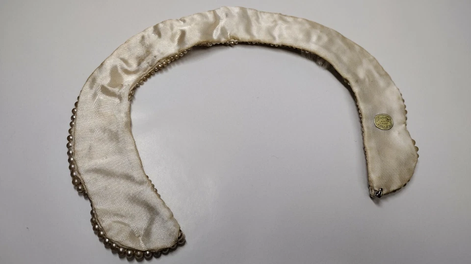 Collar de conejo de perlas vintage de los años 50 noche ARTESANÍA VERDADERAMENTE REAL HECHO EN JAPÓN Foto 3 de 4