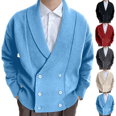 double breasted sweater blazer