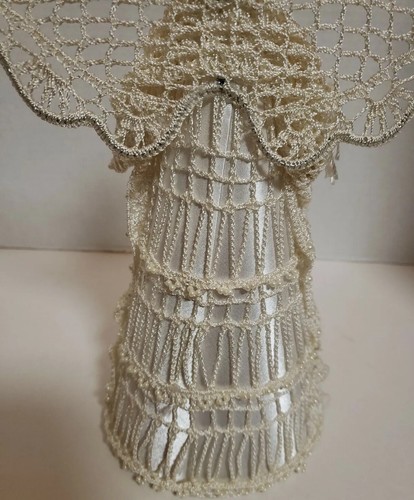 Vintage ANGEL 11" Crocheted Tree Topper - Picture 7 of 9