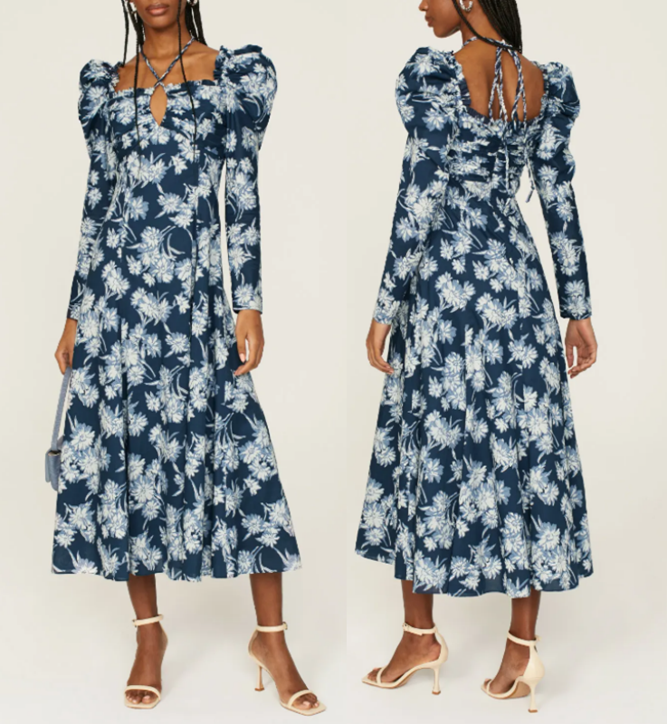 【送料 関税込】POLO RALPH LAUREN Floral midi dress POLO RALPH LAUREN Bloom Gathered Floral Cotton Cocktail Midi