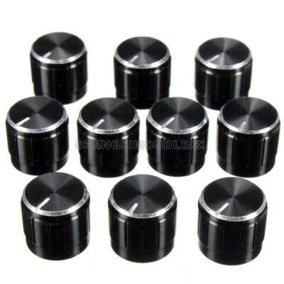 10PCS Volume Control Rotary Knobs For 6mm Dia Knurled Shaft Potentiometer NEW