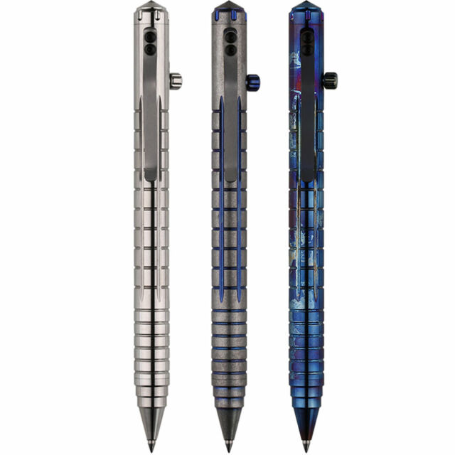TITANER GR5 Titanium Alloy Tactical Business Pen Signature Gel Outdoor Tool Pen