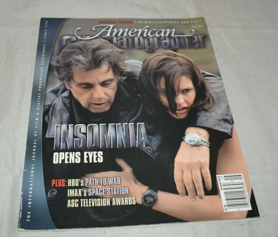 American Cinematographer Magazine May 2002 Insomnia Cover Nolan 