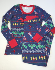 Womens Hanna Andersson Marvel Avengers Christmas Pajama Set size Small