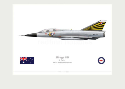 Warhead Illustrated Mirage IIID 2 OCU RAAF A3-103 Aircraft Print