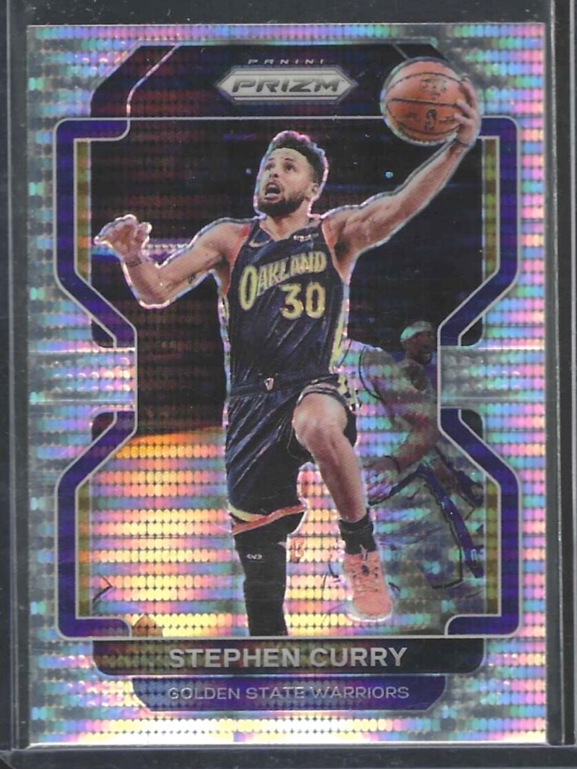 STEPHEN CURRY 2021-22 PANINI PRIZM SILVER PULSAR PRIZM #154