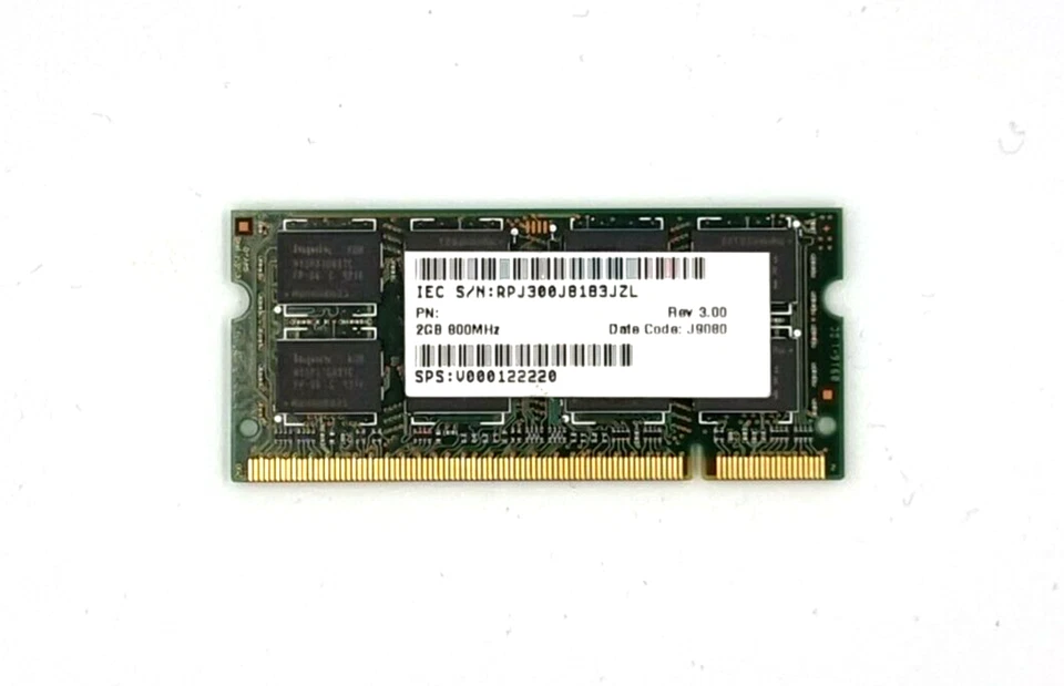 Hynix 2GB 2RX8 DDR2 800MHz PC2-6400S SODIMM Laptop RAM Memory 200 Pin - Immagine 3 di 3