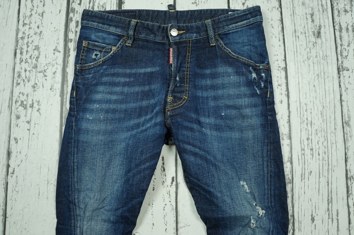 【NIN】DSQUARED2 Classic Kenny Jean 46 Dsquared 46/S Classic Kenny Jeans With Patches Denim