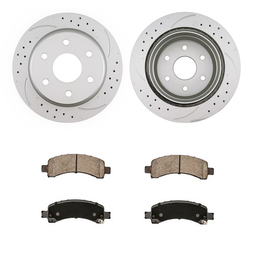 Rotores de freno traseros pastillas de freno de cerámica para Cadillac Escalade Chevrolet Tahoe - Imagen 8 de 17