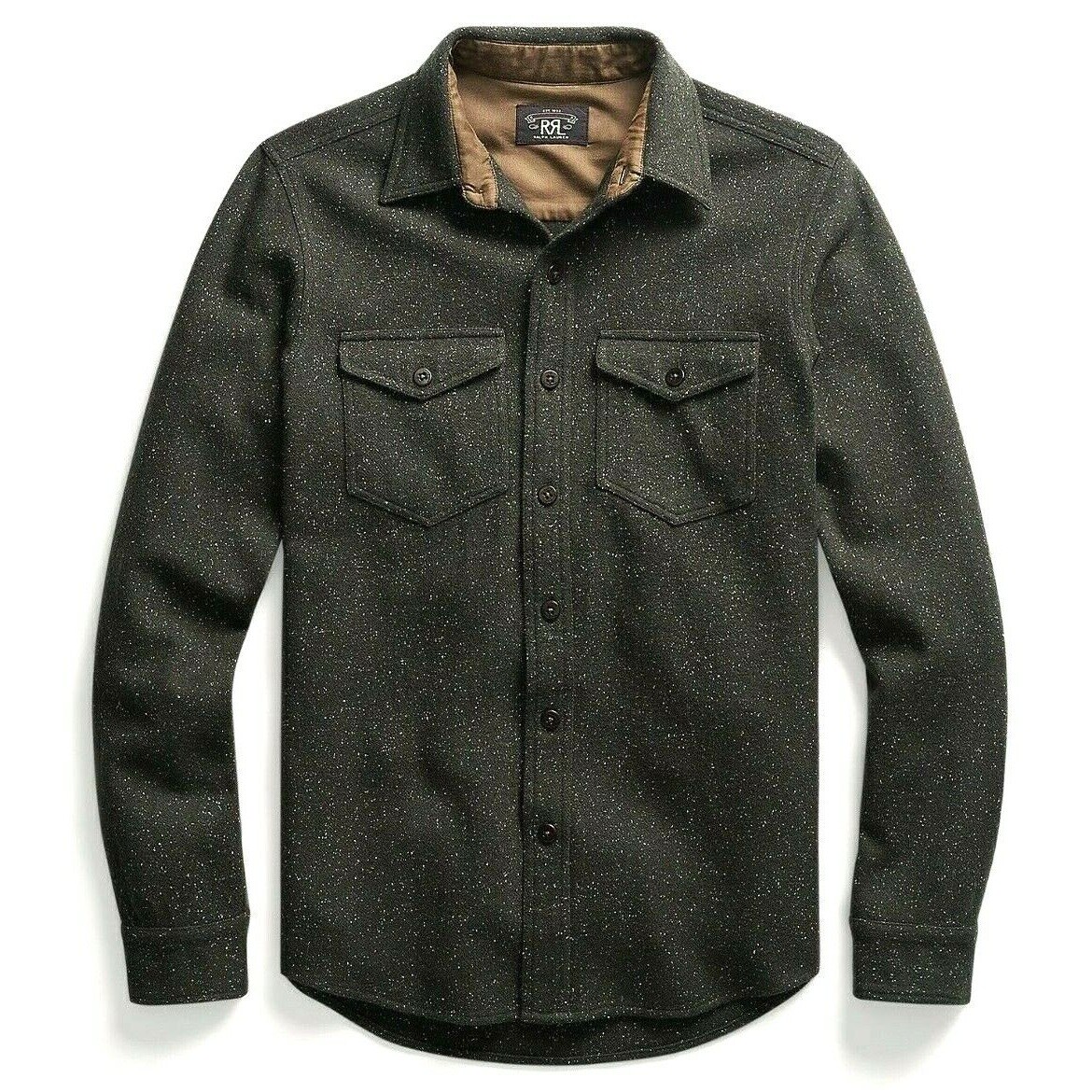 POLO RALPH LAUREN DOUBLE RL RRL DARK OLIVE UTILITY BROKEN TWILL