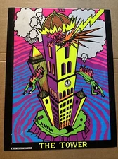 The Tower vintage Blacklight Poster 1969 pro arts Psychedelic Headshop 1960s