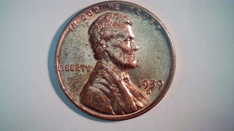 1959d Bronze Lincoln Memorial, RPM "D" Mint Mark, DDO/DDR Doubling. - Image 3 of 4