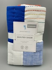 Pottery Barn Kids Happy Patchwork Quilted Sham Standard Multi G87