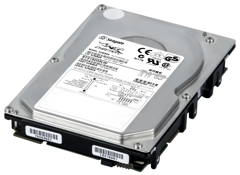 FESTPLATTE SEAGATE CHEETAH 18LP ST318203LW 18.2GB 10000U/min ULTRA2 SCSI 3.5''  - Bild 2 von 3