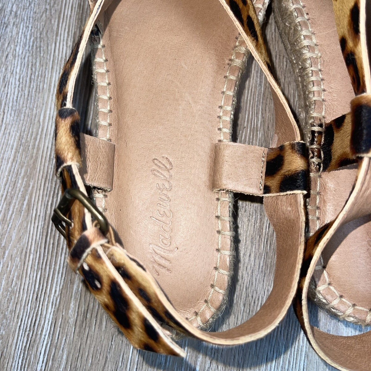 Madewell Aleh Asymmetric Malia Espadrille Sandal Leopard  display picture 1