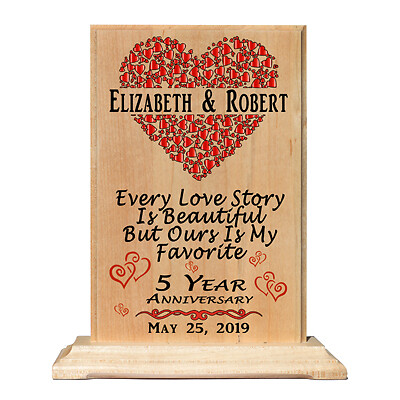 Personalized Wedding 1-80 Year Anniversary Sign Custom Couples Name Gift - Picture 5 of 80