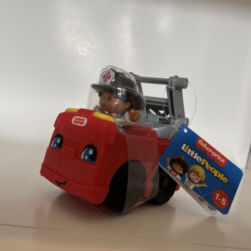 Camión de bomberos Fisher Price Little People to The Rescue juguete con bombero - nuevo - Imagen 3 de 6