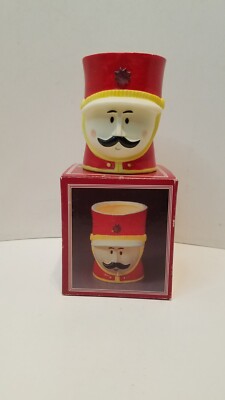 Vintage Nutcracker Votive Tealight 1986 Bisque Porcelain The Love Mug Inc.