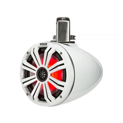 Kicker Marine Audio Boot Wakeboarding LED Turm Lautsprecher Paar 8 Zoll weiß