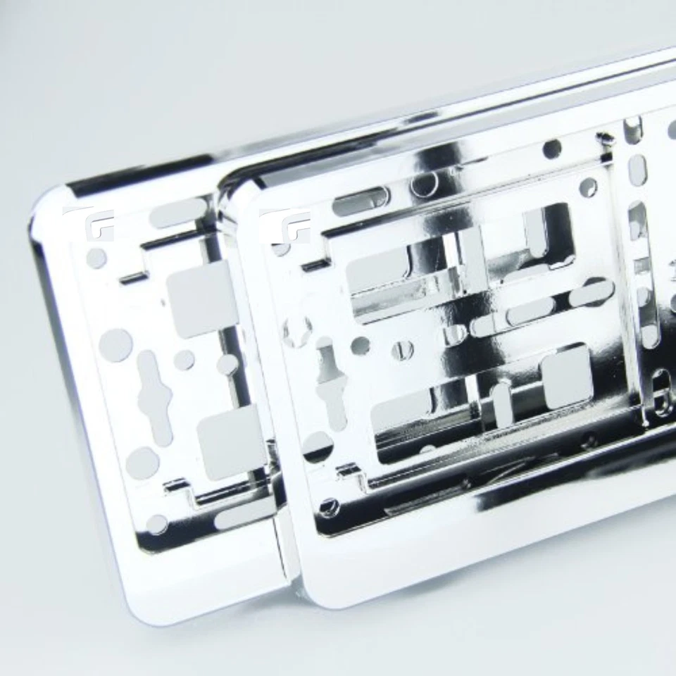 RICHTER 2 Stück Chrom Kennzeichenhalter Schildhalter Nummernschildhalter von HR - Bild 3 von 4