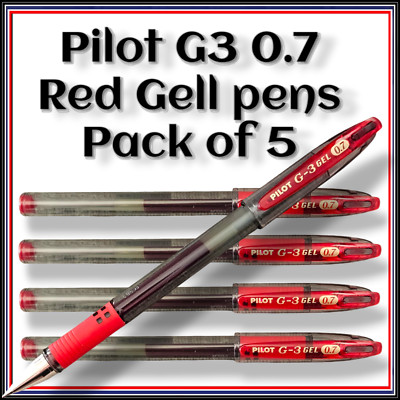 Pilot G3 0,7 Gel Tinte Tintenroller 0,7 mm ROTE TINTE BLG3-7 5er Pack ROT