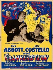 1948 Abbott And Costello Meet Frankenstein Movie Poster 11X17 Dracula Wolf Man🍿