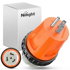 Nilight 15 Amp to 50 Amp RV Power Adapter 110 Volt Twist Locking Connector