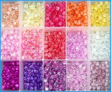 30 8mm Round Crackle Glass Beads U Choose Color 01 USA SELLER  FAST SHIPPING 
