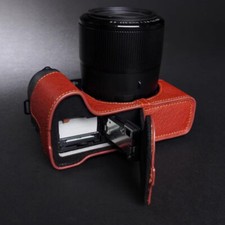 Genuine Real Leather Half Camera Case Bag Cover Handmade For Canon G3X G3 X