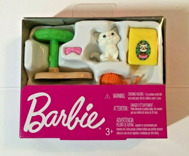 Barbie Kitten Cat Accessory Pack with White Kitty and 3 more