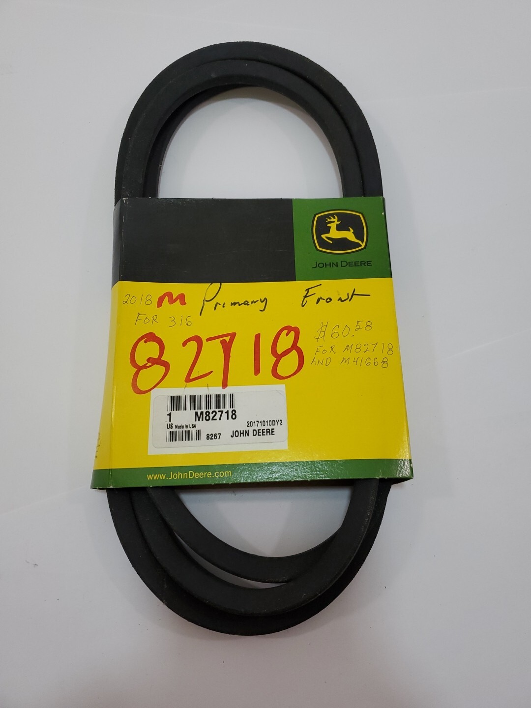 John Deere Original Equipment VBelt M82718 eBay