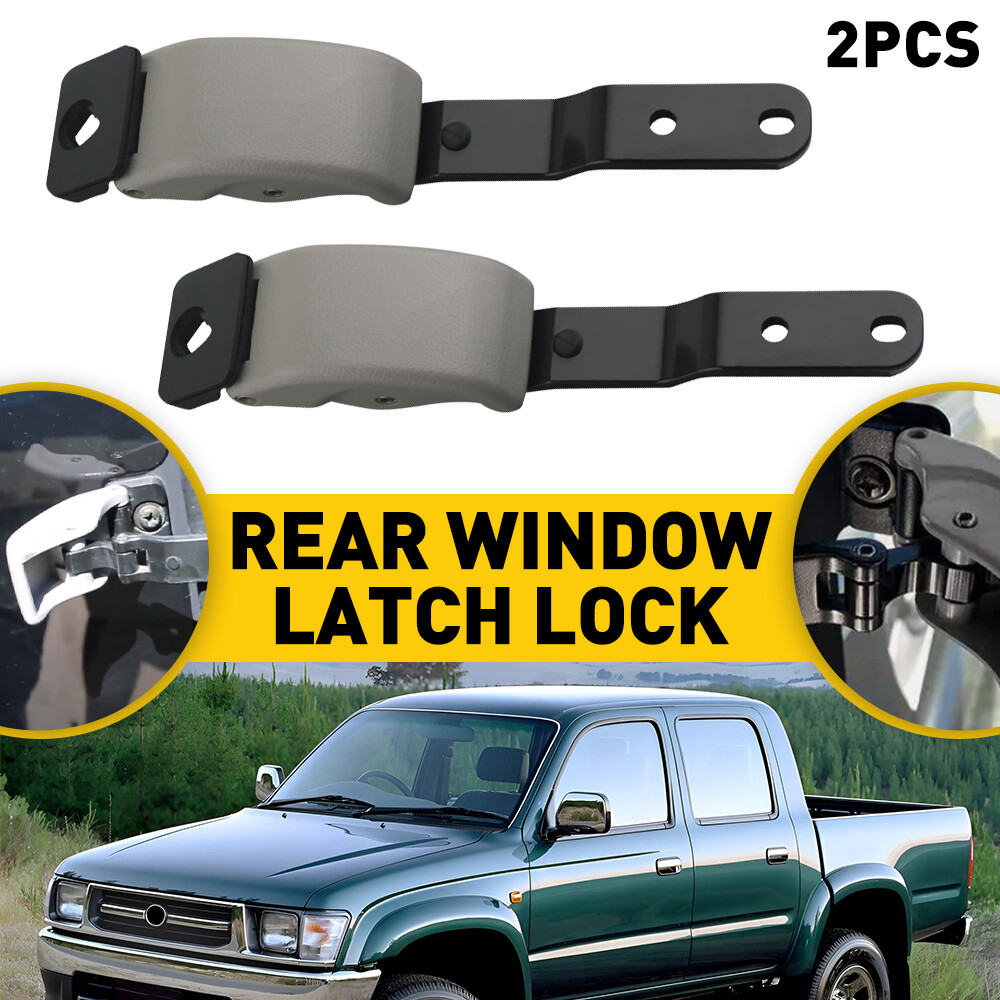 FOR TOYOTA TACOMA PICKUP 2001-2004 GREY REAR CAB QUARTER WINDOWS LATCH LOCK I