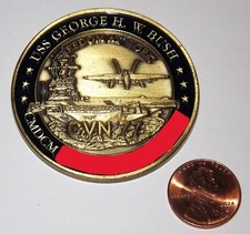 Challenge Coin - US Navy - USS George H. W. Bush - CVN-77 - CMDCM Personalized -