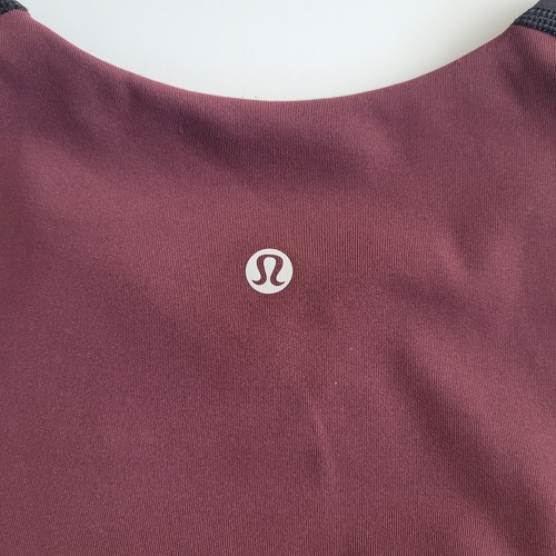 Lululemon Kick Serve Sweat Bra Black Blazer Blue White Sz 8 Pads Sports - Picture 3 of 9