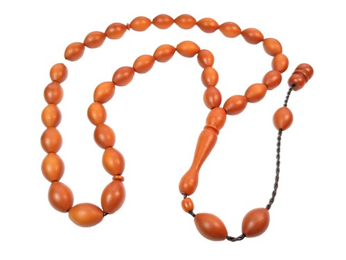 Darkening German Fiber Prayer Beads Oval, Alman Tesbih Misbaha 12.5x8.5mm 185 - Picture 16 of 18