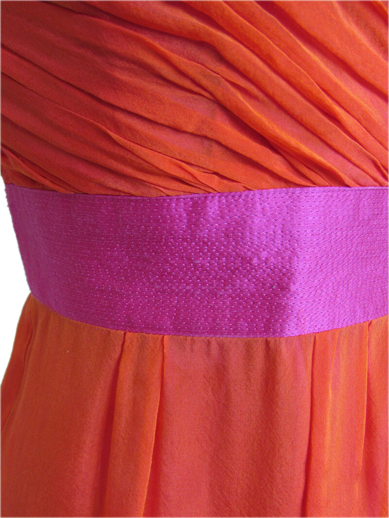 *FINAL MARKDOWN!* Phoebe Couture Red/Orange Silk … - image 4