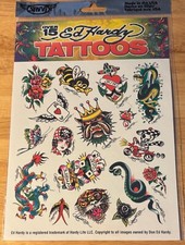 Ed Hardy Sheet of Temporary Tattoos Over 15 Savvi