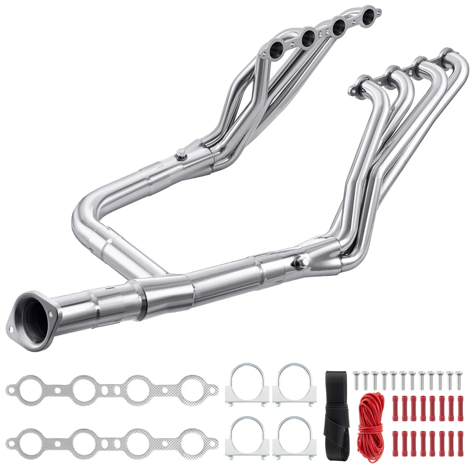 For Silverado Sierra Truck 1 3/4 Long Tube Headers Y-Pipe 99-06 6.0L 5.3L 4.8L - Imagem 2 de 4