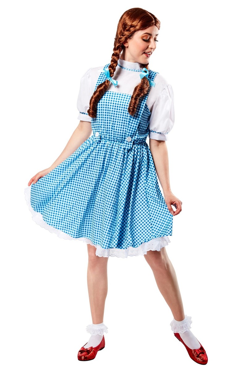 blue and white checkered dress dorothy Wizard of Oz Costume for Adults - Women's Large Size Outfit there could be a