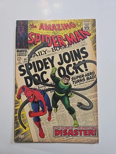 AMAZING SPIDER-MAN #56 Spidey Joins Doc Ock 1968 VF Stunning 👀🔥