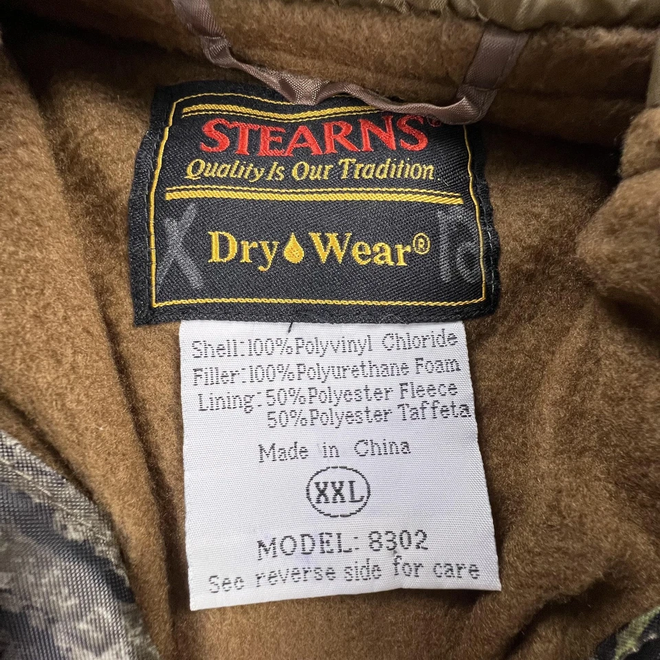 Stearns DryWear Jacket Mens 2XL Camo Hooded Insulated Hunting Waterproof Parka - Image 3 of 4