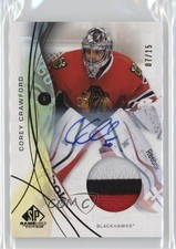 2024 SP Game Used Legends Gold Premium Memorabilia /15 Corey Crawford Auto f9s