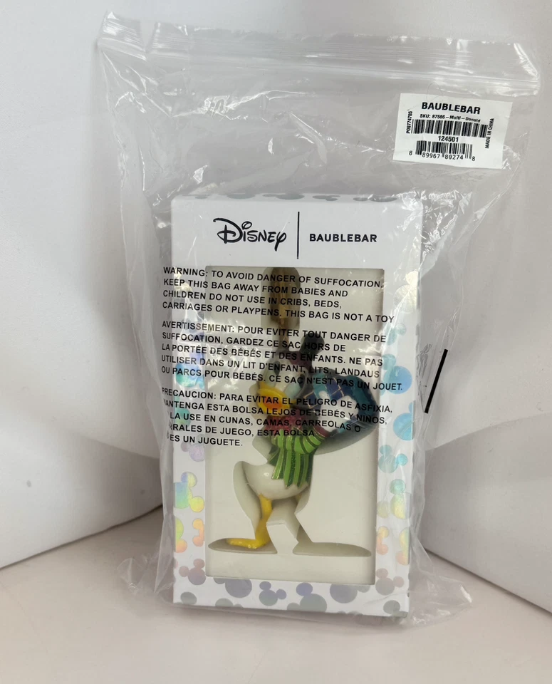 BaubleBar 2024 Disney REGALO DE NAVIDAD Pato Donald Vacaciones REGALO Bolso Dije NUEVO Foto 2 de 4