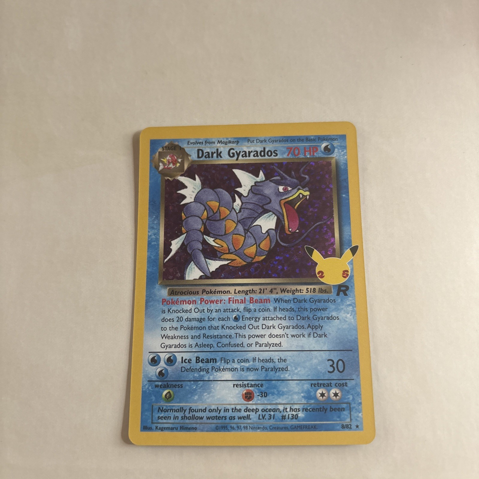 2021 Pokémon TCG Dark Gyarados 8/82 Celebrations Holo Rare NM/M
