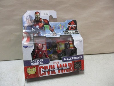 2016 Diamond Select Toys Mini Mates Iron Man Mark 46 and Black Panther