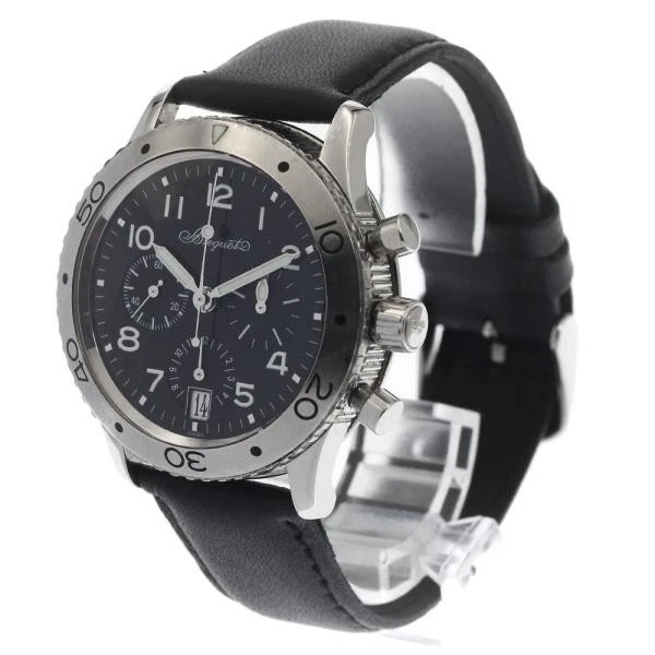 Breguet — Breguet Transatlantique Type XX 3820 39mm SS Black Dial Automatic Watch #C3055
