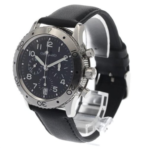 Breguet Transatlantique Type XX 3820 39mm SS Black Dial Automa...