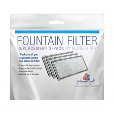 Pioneer Pet Charcoal Carbon Replacement Fountain Filters 3 Pack Fung Shui Rainer