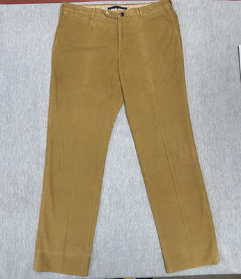 Incotex Pants Mens Size 38 SLOWEAR Camel Tan Fine Wale Corduroy Trousers 38x33